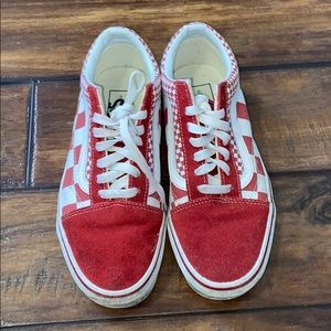 Old Skool red checkered Vans